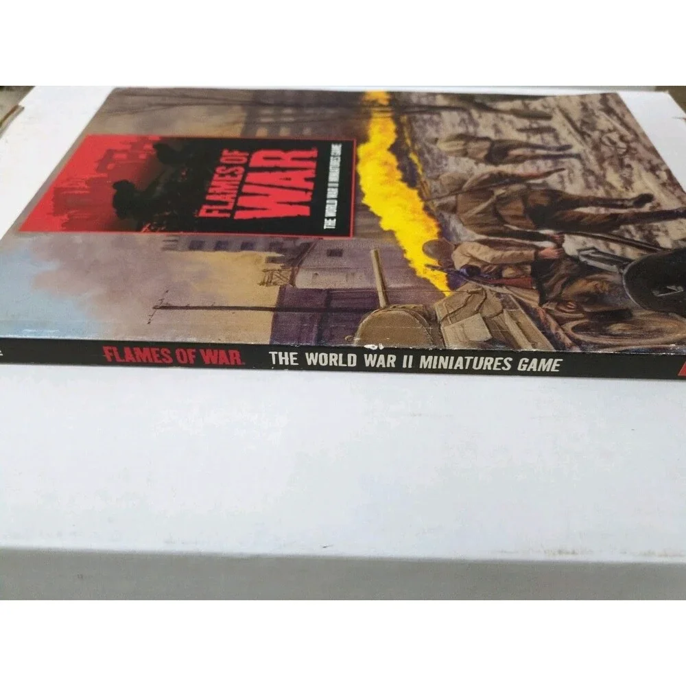 Lot Of (2) Flames Of War World War II Hardcover And Softcover Rulebooks